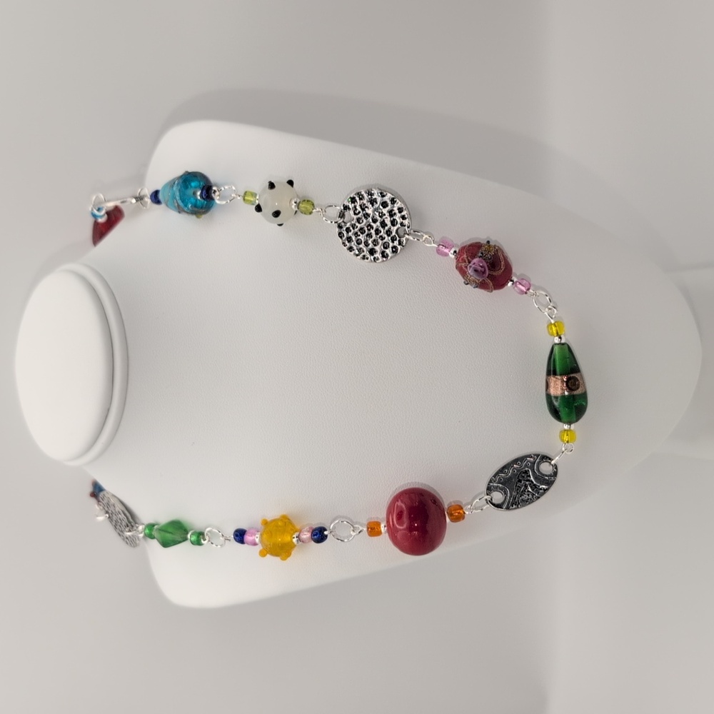 Handmade Lampwork Colorful Beaded Necklace